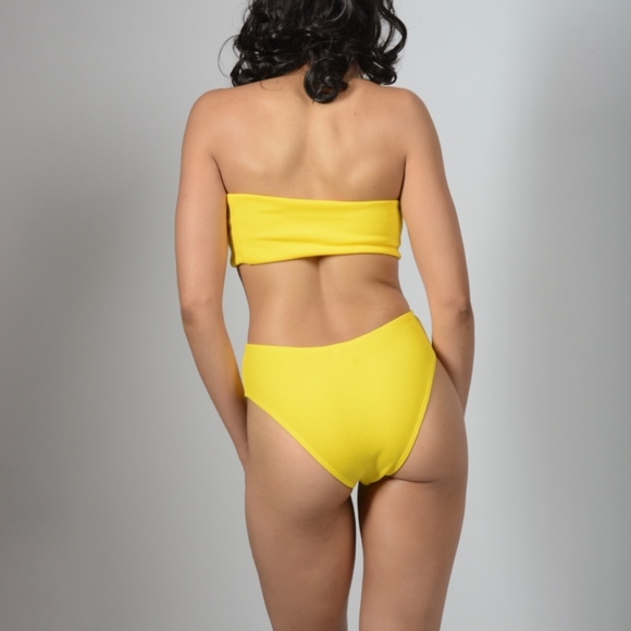 Yellow Tube Top Bikini - Picture 3 of 3